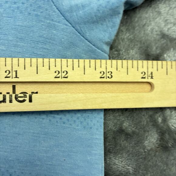 Travis Mathew Polo Shirt Mens Large Blue Stripe Short Sleeve Golf Stretch Preppy - Picture 6 of 9